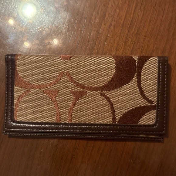Coach Tan and Brown Signature Wallet - Picture 3 of 3